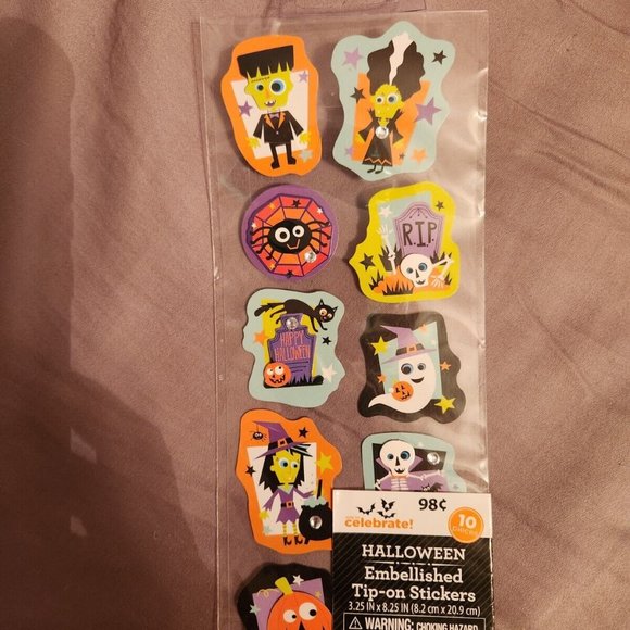 HALLOWEEN Stickers Lot Puffy, Googly Eye, Glitter - Picture 4 of 6